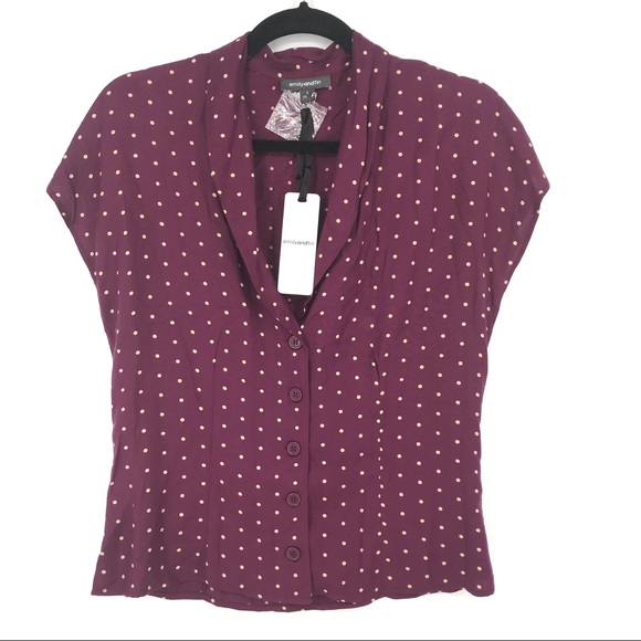 Modcloth Tops - ModCloth Short Sleeve Polka Dot Blouse